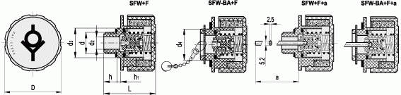 Korki SFW - rysunek techniczny