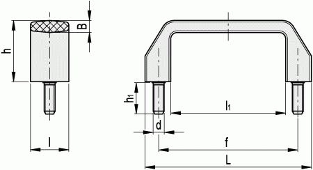 Uchwyty M.543-p - rysunek techniczny