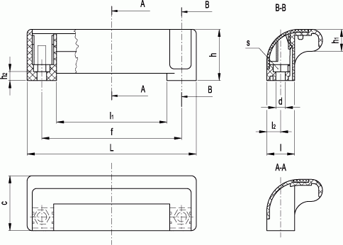Uchwyty bezpieczne M.990 - rysunek techniczny