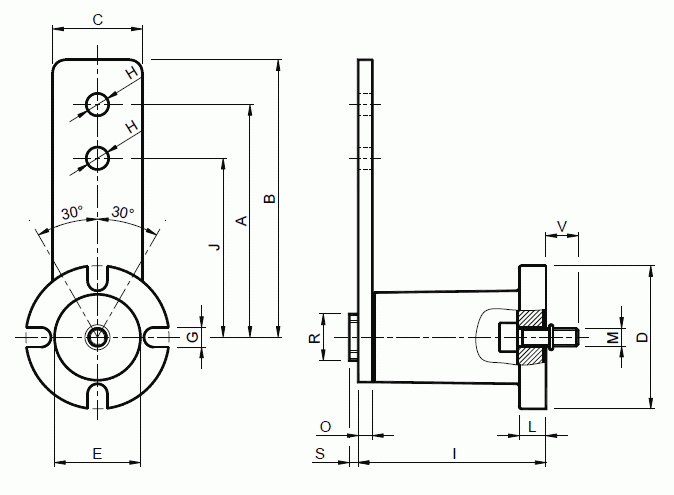 Napinacze FE - rysunek techniczny