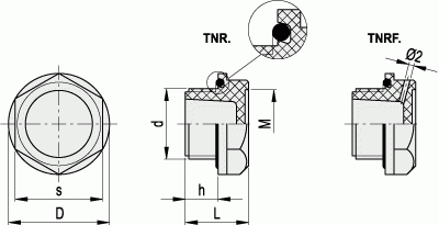 Korki TNR - rysunek techniczny