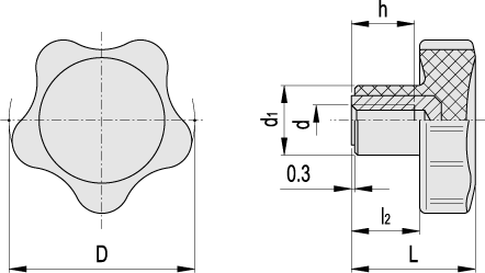 Rysunek techniczny Pokrętła VC.692