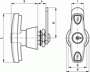 Zamki CSMT-A - rysunek techniczny