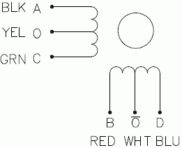 Silnik krokowy SM 42/47-0406A - 0.32Nm - rysunek techniczny
