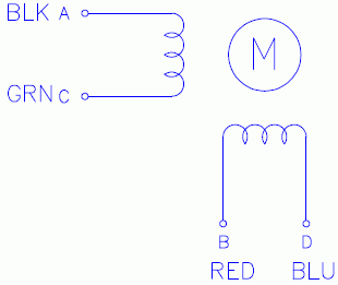 Silnik krokowy SM 42/38-0804A - 0.26Nm - rysunek techniczny